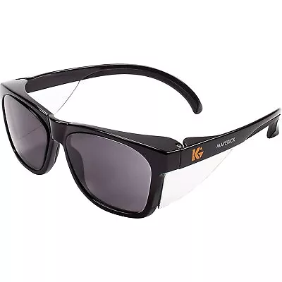 Maverick SMOKE GRAY ANTI FOG Protective UV ANSI Z87+ Safety Glasses Side Shields • $10.99