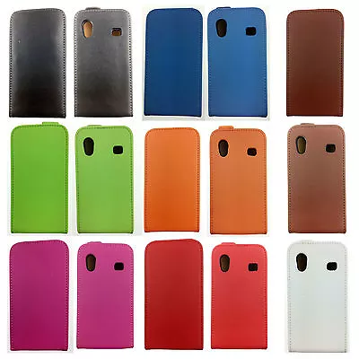 Luxury REAL LEATHER FLIP CASE FOR SAMSUNG GALAXY ACE S5830 UK FREE DISPATCH • £4.41