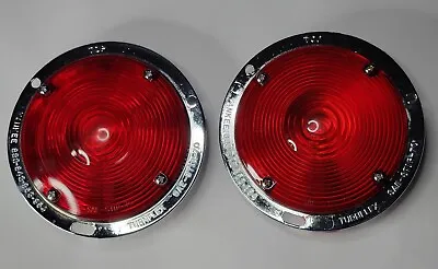 Vintage Yankee 833R Turnflex Chrome Flush Mount Brake Light(s) RED Set Of 2 NOS • $75