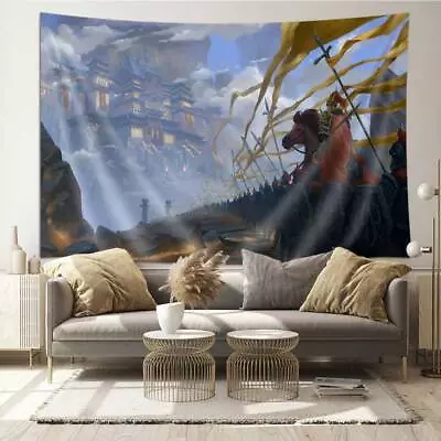 Medieval Asian Knight Armies Extra Large Tapestry Wall Hanging Fabric Art Decor • $13.36