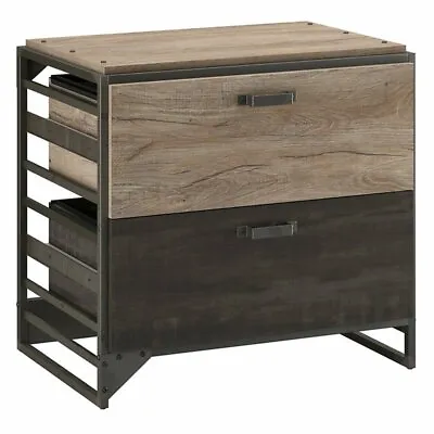 Refinery 2 Drawer Lateral File Cabinet In Rustic Gray - Engineered Wood • $120.45