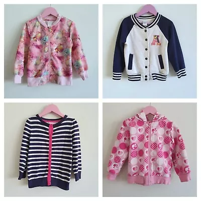 4x Size 4 Girls Target Kmart Floral Bomber Jackets Varsity Fleece Knit Cardigan • $12