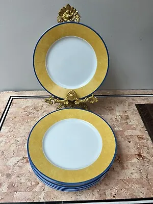 8 LAURE JAPY Paris Limoges Yellow Blue Charges Service Dinner Plates • £521.64