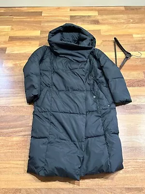 Ugg Womens Black Catherina Long Puffer Hooded Jacket Size S • $160