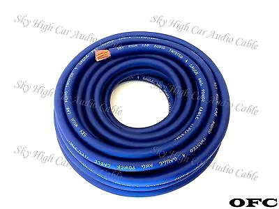 4 Gauge AWG OFC BLUE Power Ground Wire Sky High Car Audio Sold By The Foot Ft  • $2.49