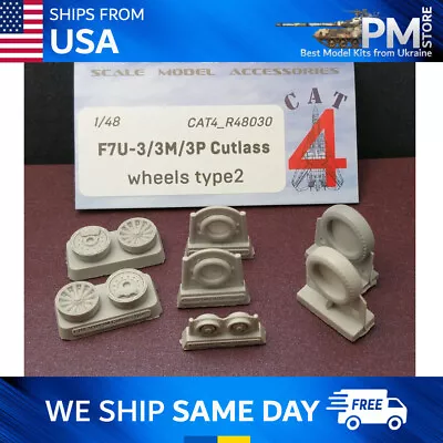 CAT4 R48030 Vought F7U-3/3M/3P Cutlass Wheels Resin Upgrade Set Type 2 US 1/48 • $22.95