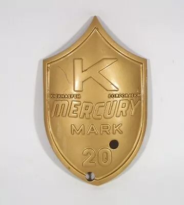NOS Mercury Kiekhaefer Mark 20 Outboard Motor Gold Emblem • $99.99