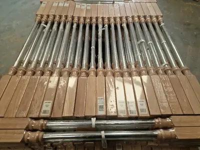 Cheshire Solo Chrome Stair Spindles Oak Timber 41mm 900mm • £76