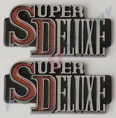 SUPER DELUXE 2 Badges (pair) New For MAZDA RX3 Coupe Rotary 10A 13B 12A RX2 • $89.95