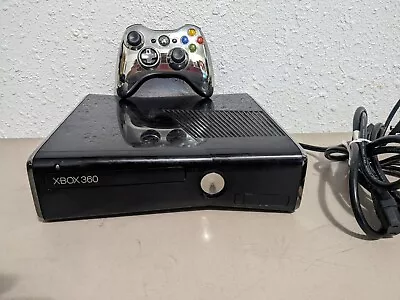  Xbox 360 S With Chrome Controller 250GB Glossy Black Console Chrome Edges • $69.95