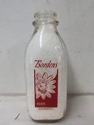 TSPP Borden's Quart Milk Bottle Elsie The Cow Graphics  • $10.99