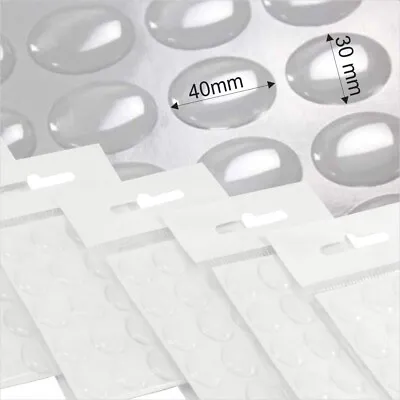 40x30mm Oval Clear Stickers Domes Gel 3D Resin Epoxy Tiles Jewelry Craft Making  • $11.18