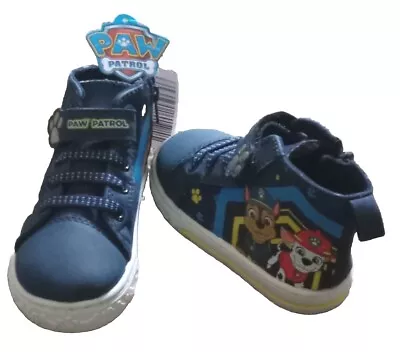 Paw Patrol Shoes/High Tops-Size 7 Toddler NWT-Chase/Marshall W/Zip/ Hook &Loop • $29.99