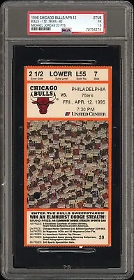 1996 PSA FR 1.5 Chicago Bulls Apr 12 Jordan 23 Pts Ticket Stub • $49.95