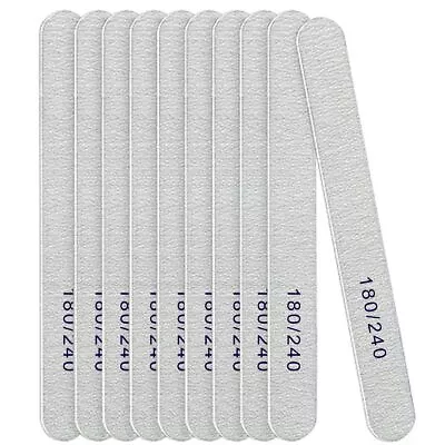 Nail File 10 PCS Professional Double Sided 180/240 Grit Nail Files Manicure T... • $9.99