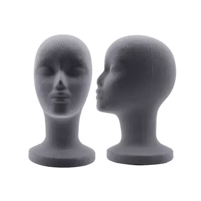 Fashionable Mannequin Foam Female Head For Wig Eyeglass Stand Rack (Grey) • $12.75