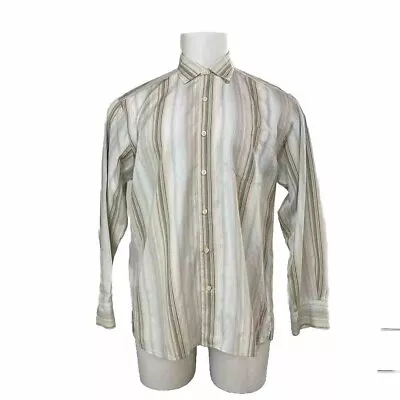 Tommy Bahama Shirt Men’s L Long Sleeve Button Multicolor Stripe 100% Tencel (316 • $14.99