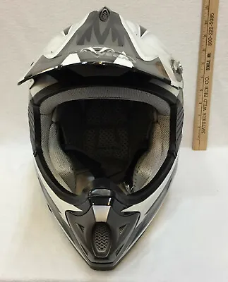 Vega Viper Helmet Hard Shell White Full Face Off Road Racing Motorcycle Medium • $79.95