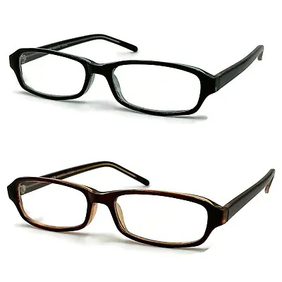 Smart Fake Glasses Nerd Rectangle Classic Thick Black Frame Clear Lens Costume • £12.62