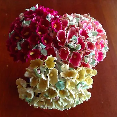 Vintage Millinery Flowers Forget Me Not For Doll Pink Or Yellow Or Rose Kawaii • $4.93