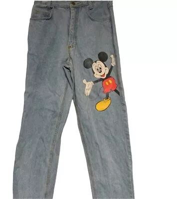 Vintage 90s Mickey Unlimited Disney Mickey Mouse Jerry Leigh Jeans Sz 7 Light • $35