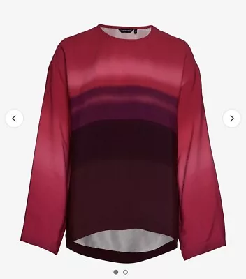 Marimekko OSVIITTA SELÄNNE Shirt - Long Sleeved Blouse M Nwt J1 • $46.08