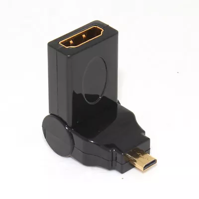 Micro HDMI Male To HDMI Female Cable Adapter 180 Degree Rotation Connector • $2.99