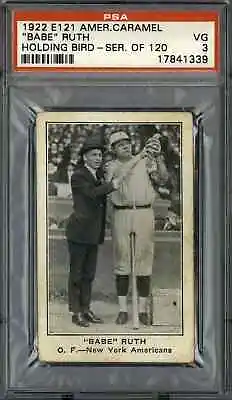 1922 E121 American Caramel Babe Ruth Holding Bird - PSA 3 • $13750