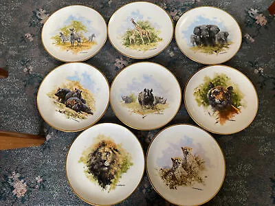 Set Of 8 Wedgwood David Shepherd Wildlife Collection 27cm Plates • £99.99