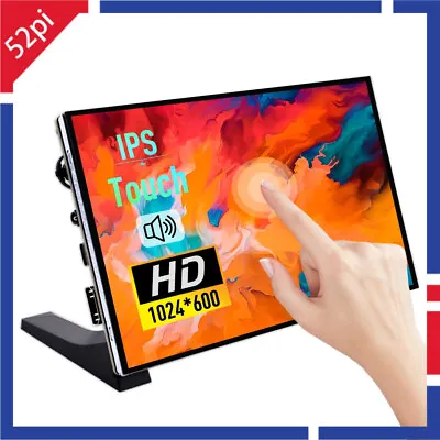 7 Inch 1024x600 60Hz IPS Capacitive Touch Screen With Speakers For Raspberry Pi • $59.99