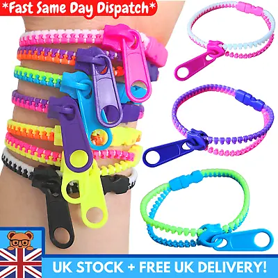 £3.99 • Buy 3 Sensory Zipper Fidget Bracelet Zip Stim Toys Stress Anxiety Relief Autism ADHD