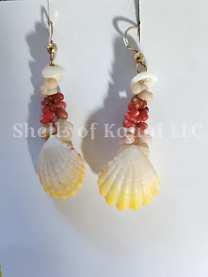 Sunrise Shell Kahelelani Shell Earrings • $70