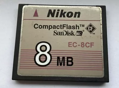 Nikon 8MB CF Compact Flash Memory Card - Tested - Tracked Postage • $15