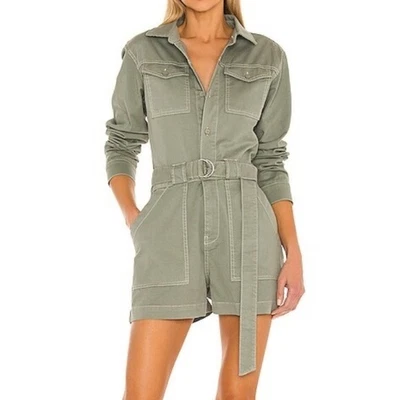 Jonathan Simkhai Green Darcy Boiler Suit Romper - XL • £214.17