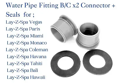 Lazy Spa Compatible Water Pipe Fitting B/C X2 Connector + Seals Fits All AirJet • £9