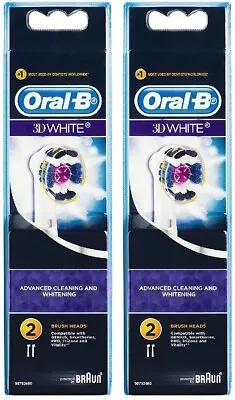 $28 • Buy Oral-B 3D White Replacement Electric Toothbrush Heads Refills 2 X 2 Pack (4 Pcs)