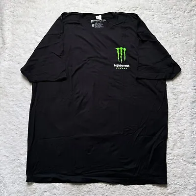 Monster Energy Short Sleeve T-shirt Double Sided Black Size 2XL • $19.99