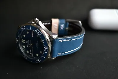 Handmade Soft Genuine Leather Watch Strap 26mm 24mm 22mm 20mm 18mm Watch Band • £57.76