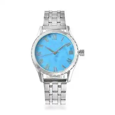 GENOA Mechanical Movement Blue Howlite Dial Watch With Stainless Steel Strap • $76.49