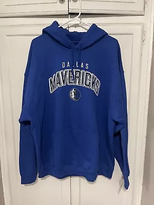 New Dallas Mavericks Mens Size XL Deep Royal Blue Distressed Hoodie Sweater • $20.99