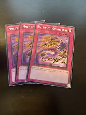 3x Yugioh SDMA-EN035 Malevolent Catastrophe Common Card LP • $3