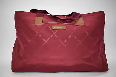 Vera Bradley Preppy Poly Triple Travel Bag In  Claret  Pattern • $44.08