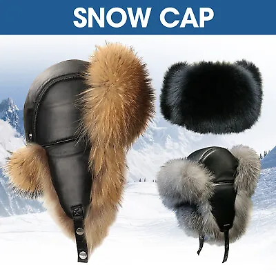 Mens Winter Faux Fox Fur Hat Ushanka Caps Russian Cossack Trapper Snow Ski WaruL • $17.99