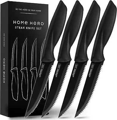 Home Hero Steak Knife Set Steak Knives Set Of 4 Serrated Steak Knives Ultra Shar • $16.99