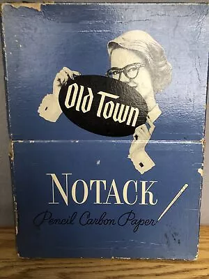 Vintage Box Old Town Notack Pencil Blue Carbon Paper 30 Sheet8 1/2 X 11 - 1960's • $14.50