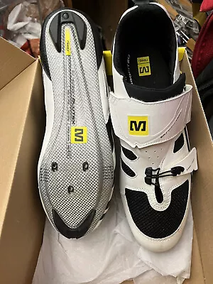 Mavic Tri Race  Triathlon Cycling Shoes 11 1/2 US 46 EU White • $109.99