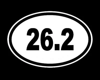 26.2 Marathon Logo Decal Car Window Sticker Vinyl Pick The Size Color Running • $3