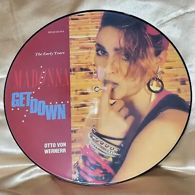 Madonna Otto Van Wernerr Get Down 1991 3017P UK 12  Vinyl Picture Disc Single EX • $30