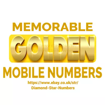 Gold Easy Mobile Number Golden Platinum Vip Uk Pay As You Go Sim Card • £18.95