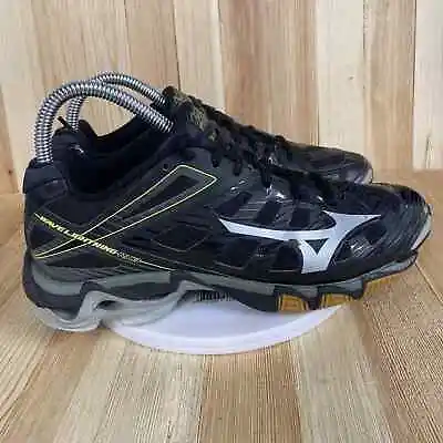Mizuno Wave Lightning RX3 Black Yellow Volleyball Shoes Women's Size 8 SKU 3073 • $15.20